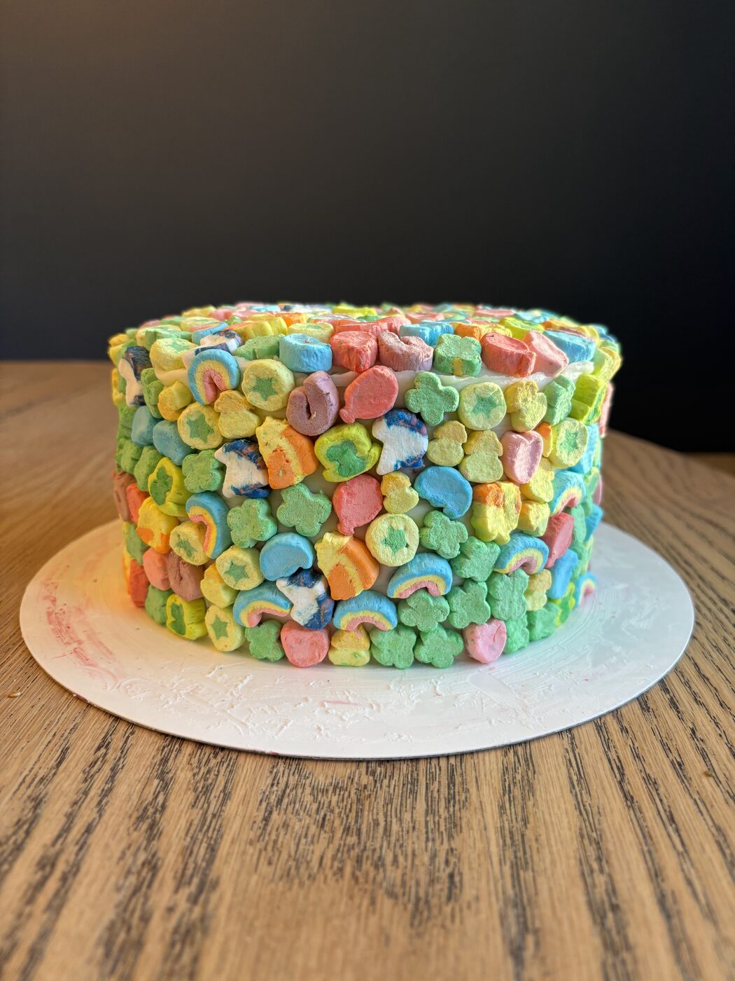 Lucky Charms marshmallow cake