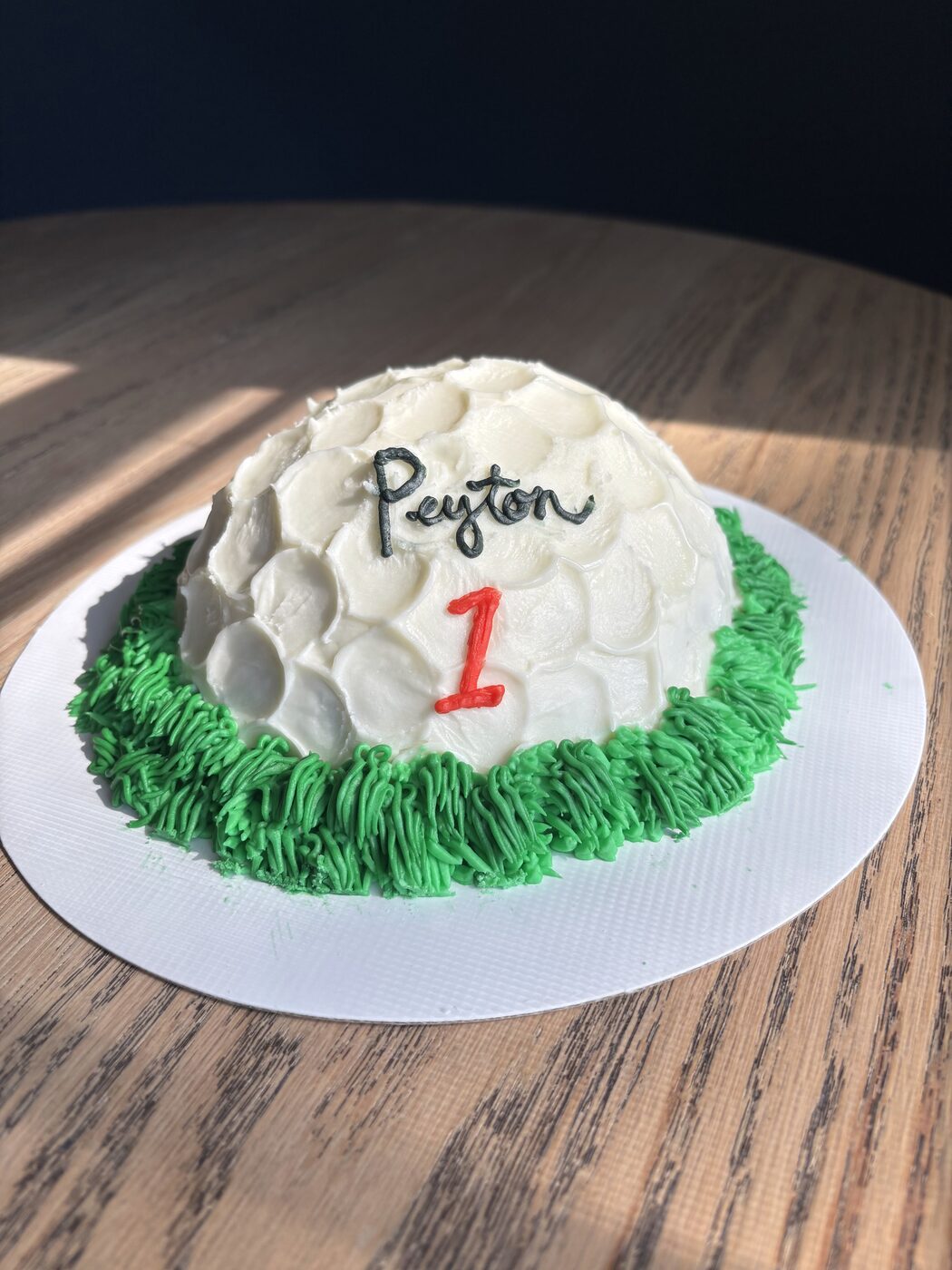 Golf ball smash cake custom design