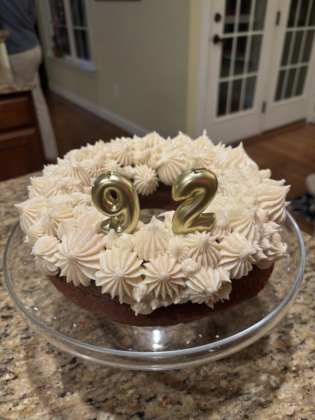 92nd birthday wreath cake